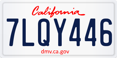 CA license plate 7LQY446