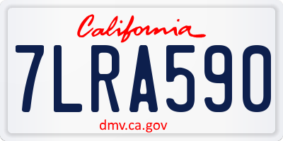 CA license plate 7LRA590