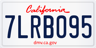 CA license plate 7LRB095