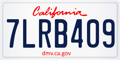 CA license plate 7LRB409