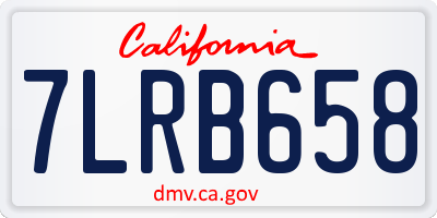CA license plate 7LRB658