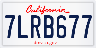 CA license plate 7LRB677