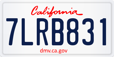 CA license plate 7LRB831