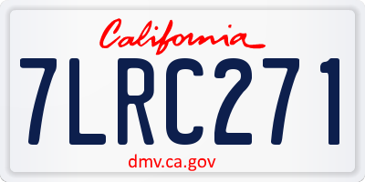CA license plate 7LRC271