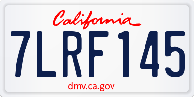 CA license plate 7LRF145