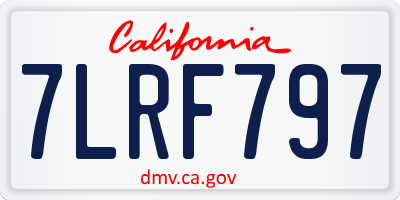 CA license plate 7LRF797