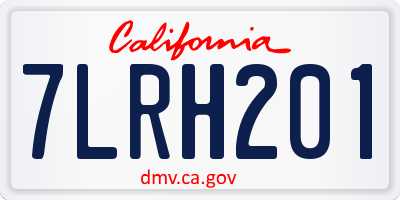 CA license plate 7LRH201