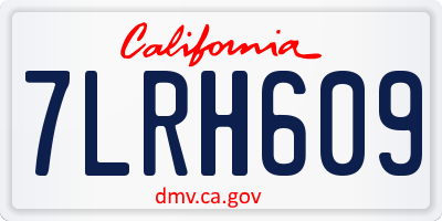 CA license plate 7LRH609