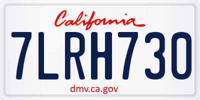 CA license plate 7LRH730