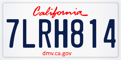 CA license plate 7LRH814