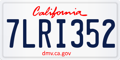 CA license plate 7LRI352