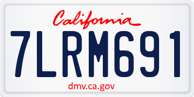 CA license plate 7LRM691