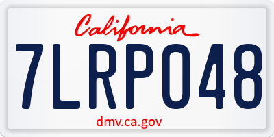 CA license plate 7LRP048