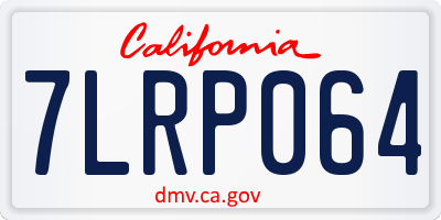 CA license plate 7LRP064