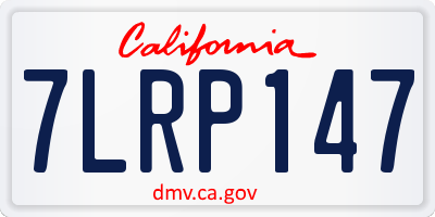 CA license plate 7LRP147
