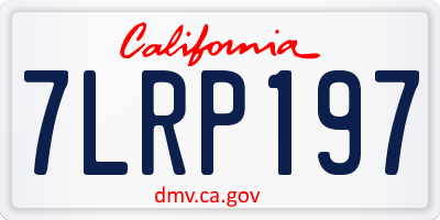 CA license plate 7LRP197