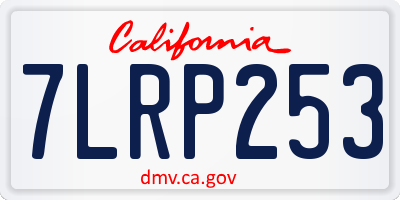 CA license plate 7LRP253