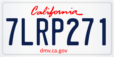 CA license plate 7LRP271
