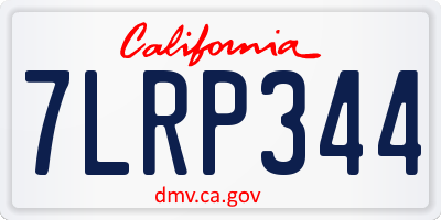 CA license plate 7LRP344
