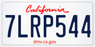 CA license plate 7LRP544