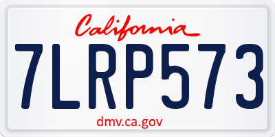 CA license plate 7LRP573