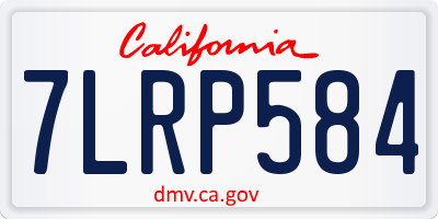 CA license plate 7LRP584