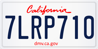 CA license plate 7LRP710