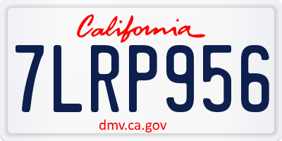 CA license plate 7LRP956