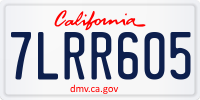 CA license plate 7LRR605