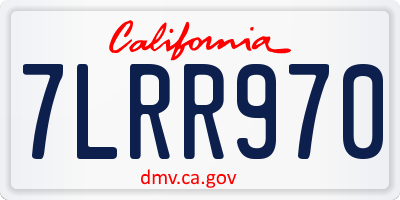 CA license plate 7LRR970