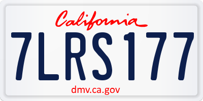 CA license plate 7LRS177
