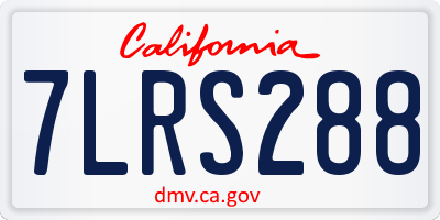 CA license plate 7LRS288
