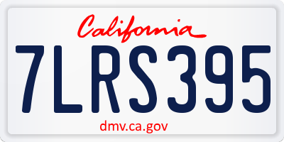 CA license plate 7LRS395