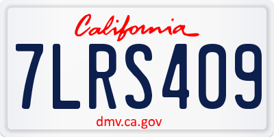 CA license plate 7LRS409