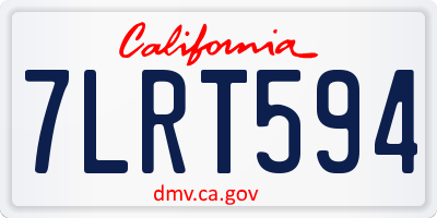 CA license plate 7LRT594