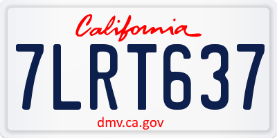 CA license plate 7LRT637