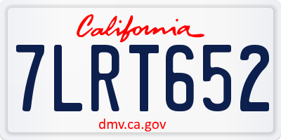 CA license plate 7LRT652
