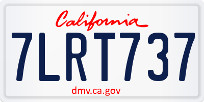 CA license plate 7LRT737