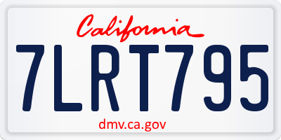 CA license plate 7LRT795