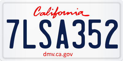 CA license plate 7LSA352
