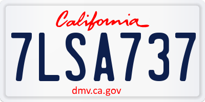 CA license plate 7LSA737