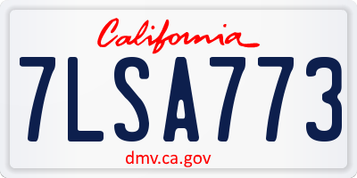 CA license plate 7LSA773