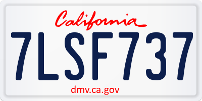CA license plate 7LSF737