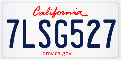 CA license plate 7LSG527