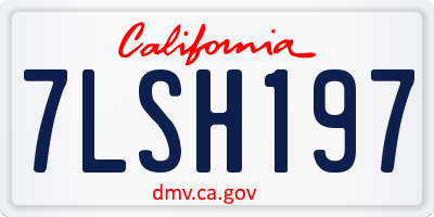 CA license plate 7LSH197