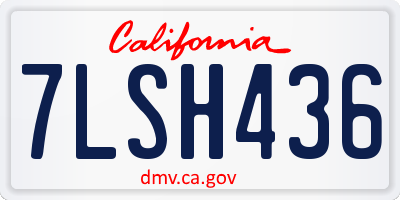 CA license plate 7LSH436