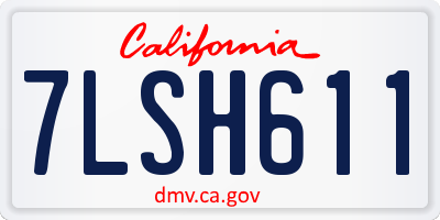 CA license plate 7LSH611