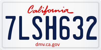 CA license plate 7LSH632