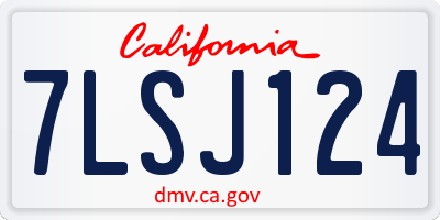 CA license plate 7LSJ124