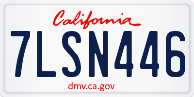 CA license plate 7LSN446